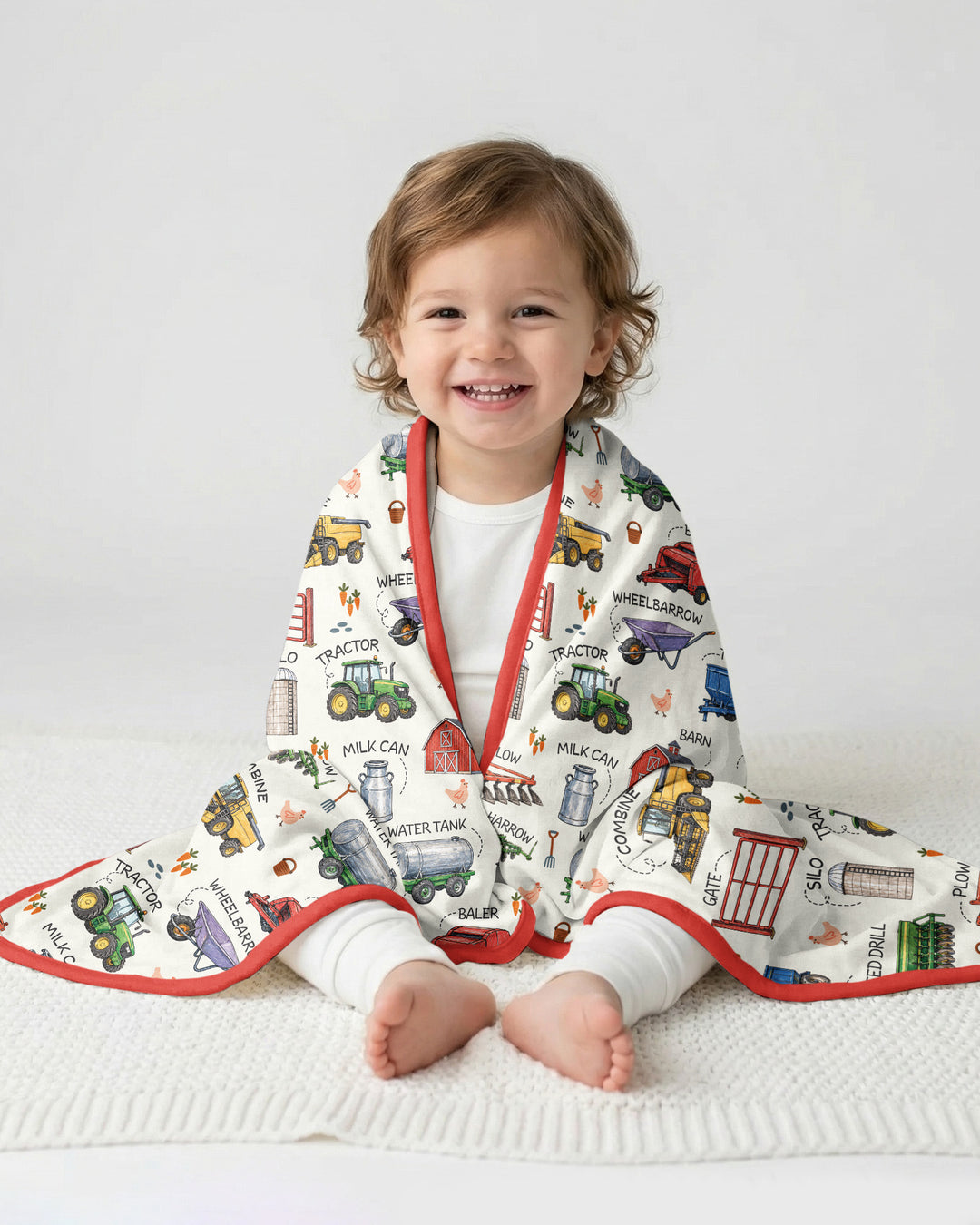 Little Farmer Bamboo Blanket