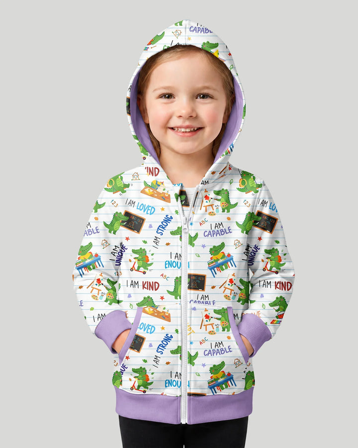 Brave Gator Days Bamboo Zip Hoodie