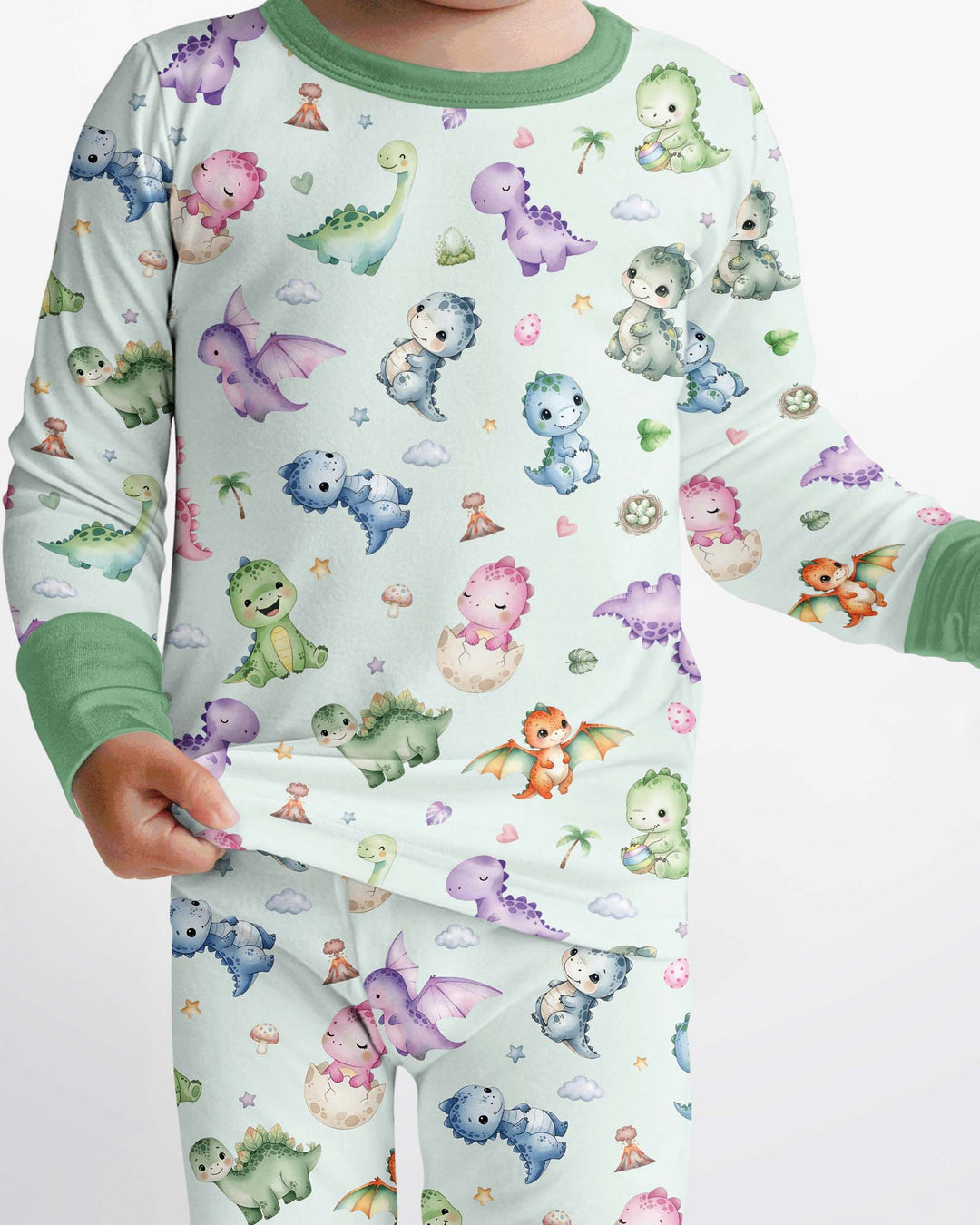 Kawaii Teddy Bamboo Two Piece Long Sleeve Pajama Set