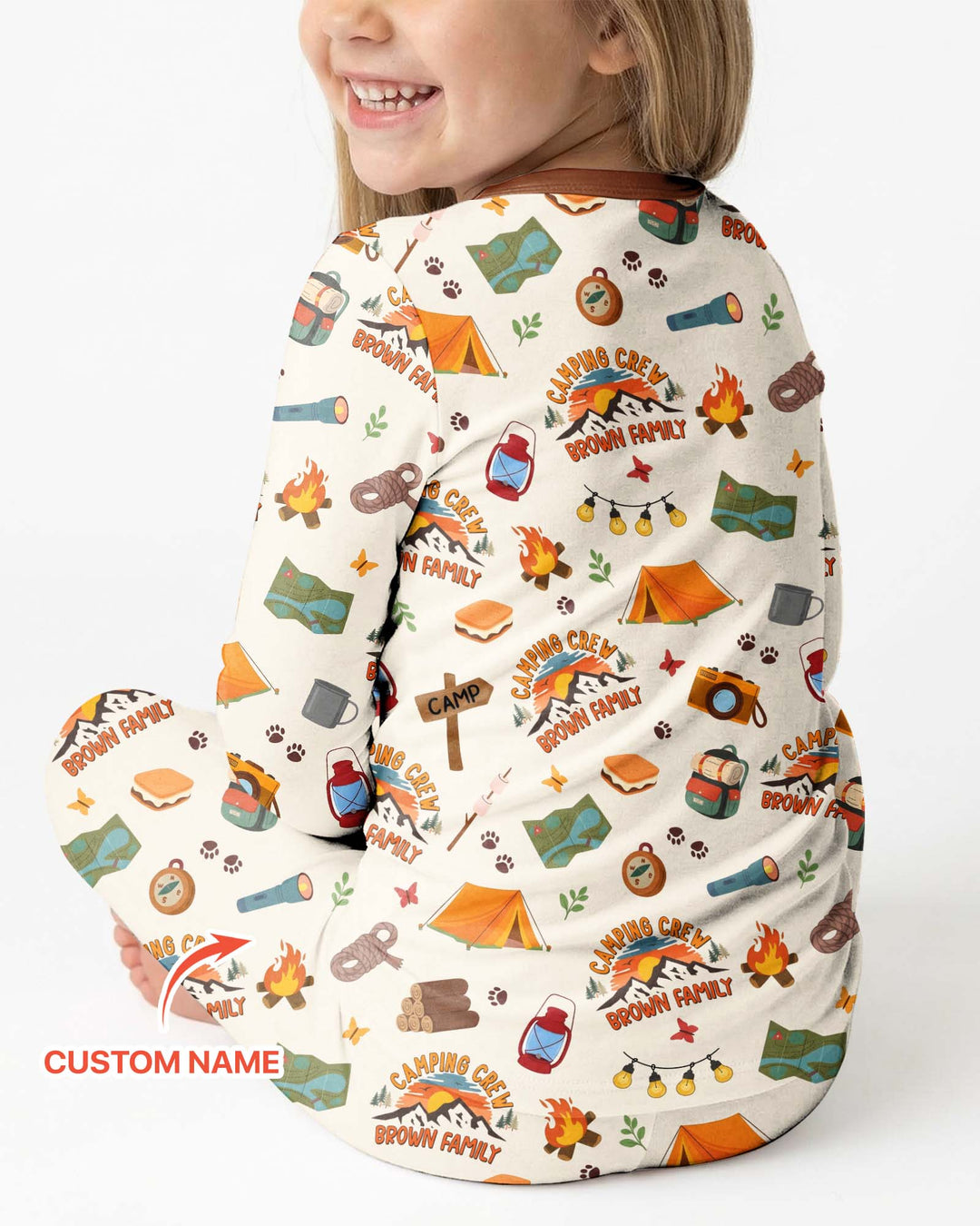 Zweiteiliges Langarm-Pyjama-Set mit Sommerfrüchten