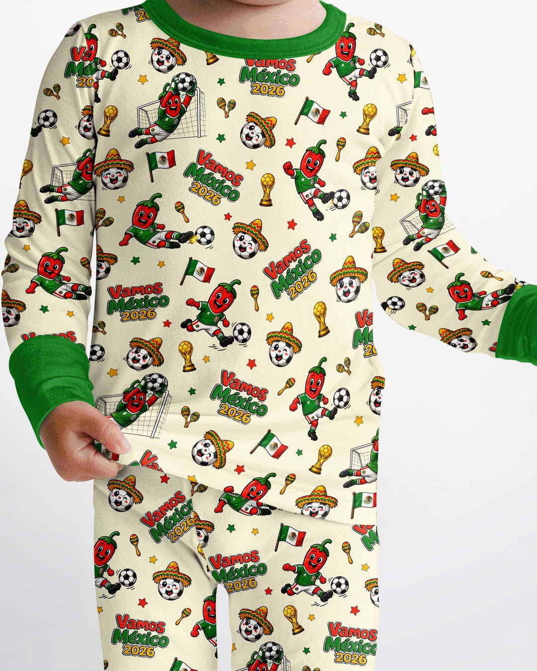Zweiteiliges Langarm-Pyjama-Set mit Sommerfrüchten