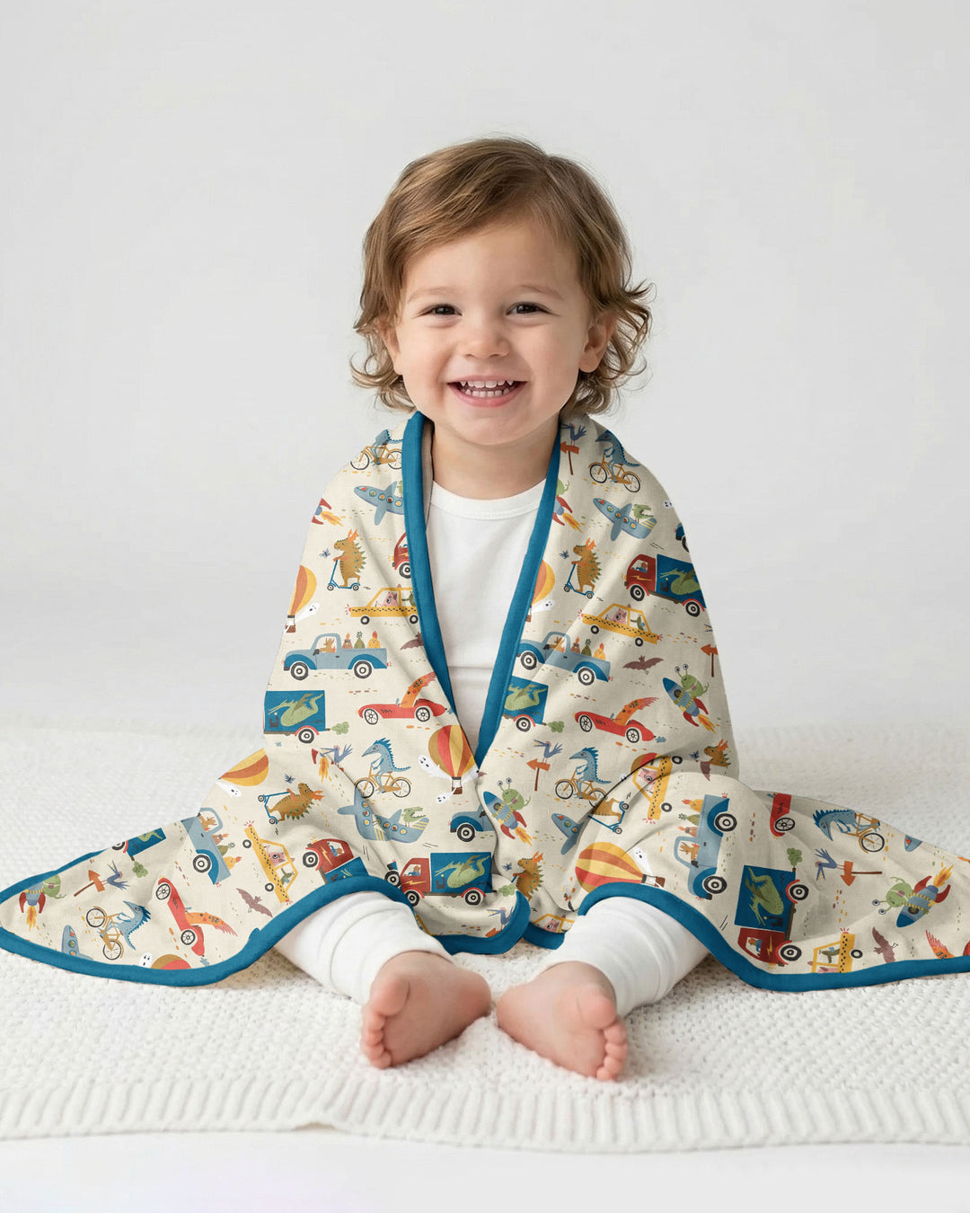 Monsters on the Move Bamboo Blanket