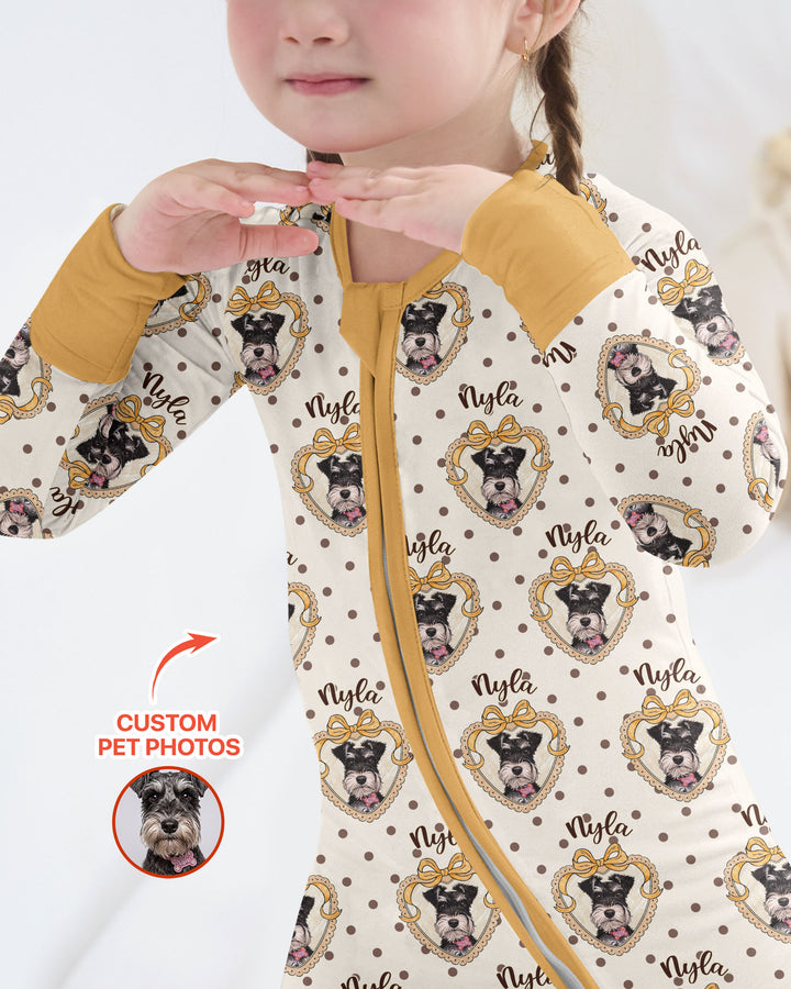 Custom Pet Photo Sweetheart Cameo Bamboo Convertible Zippy