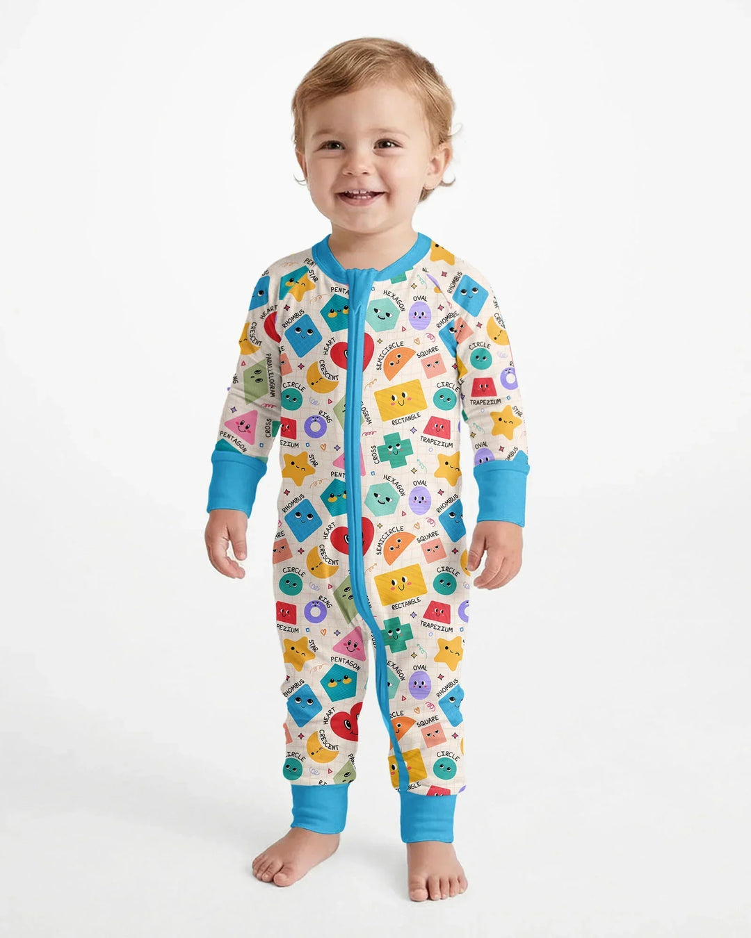 Happy Shape Squad Family Matching Bamboo Convertible Zippy