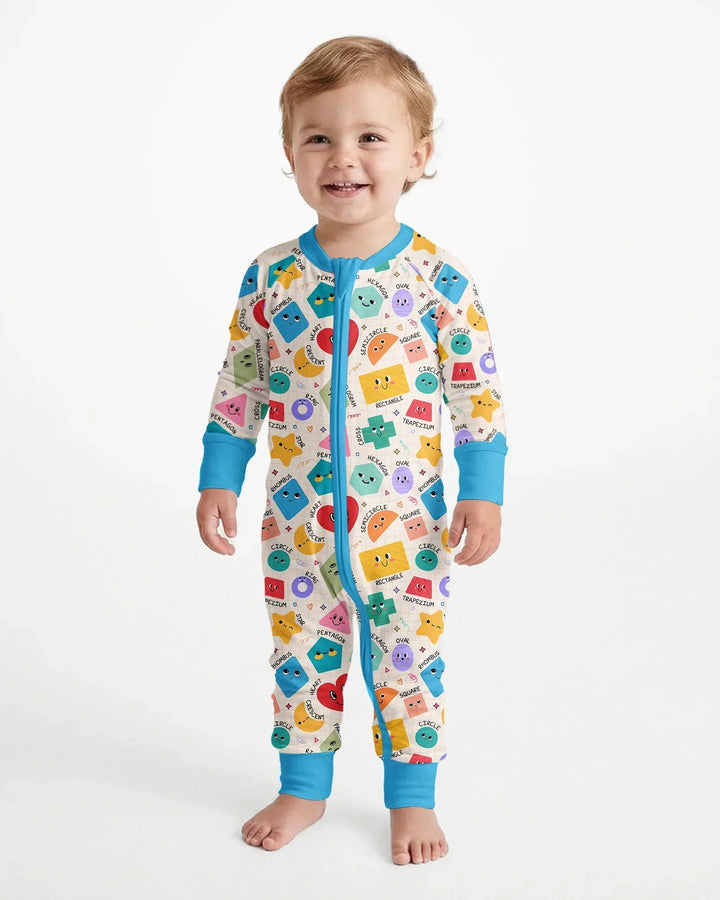 Happy Shape Squad Family Matching Bamboo Convertible Zippy