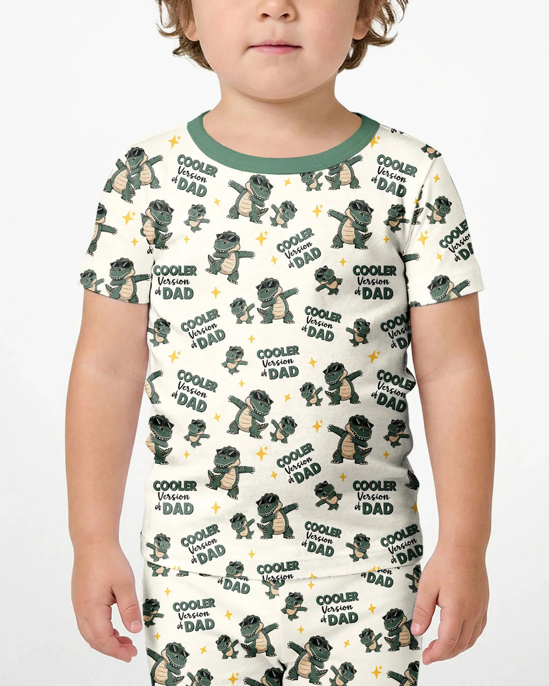 Zweiteiliges Pyjama-Set mit kurzen Ärmeln und Shorts im Sommer-Design
