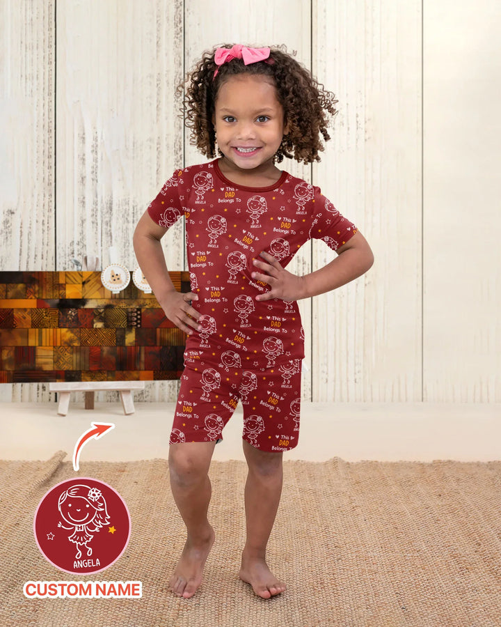 Zweiteiliges Pyjama-Set mit kurzen Ärmeln und Shorts im Sommer-Design