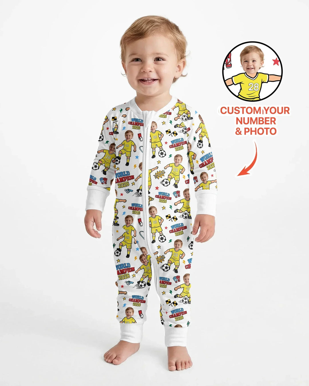 Gerippte Babykleidung mit individuellem Foto - Weich &amp; Skizzenhaft