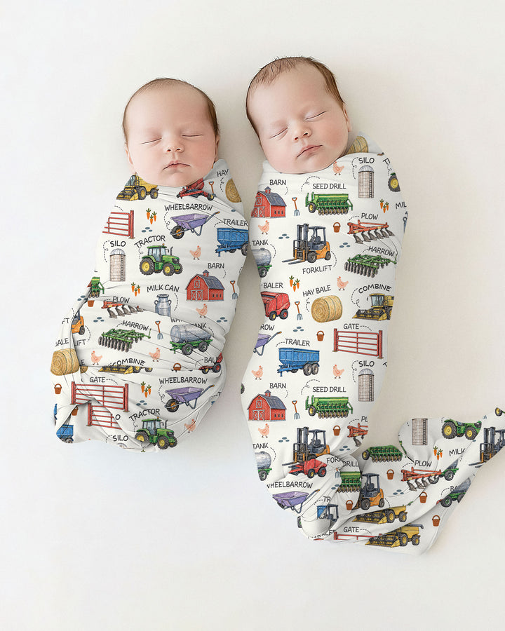 Little Farmer Bamboo Swaddle Blanket