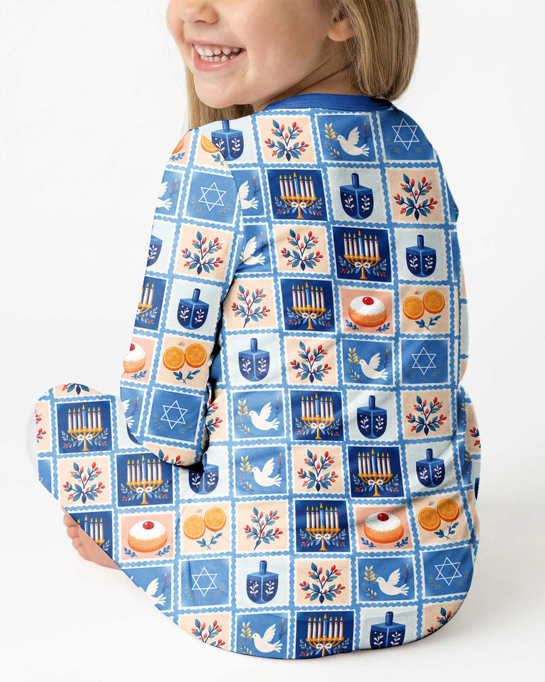 Jewish Holiday Bamboo Two Piece Long Sleeve Pajama Set