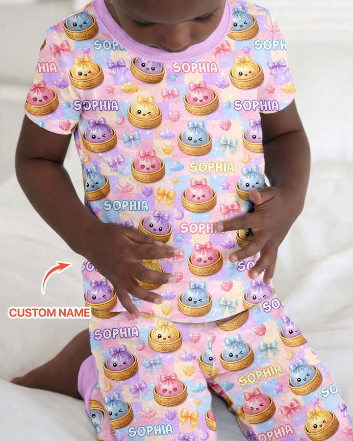 Zweiteiliges, kurzärmliges Pyjama-Set mit Marienkäfern