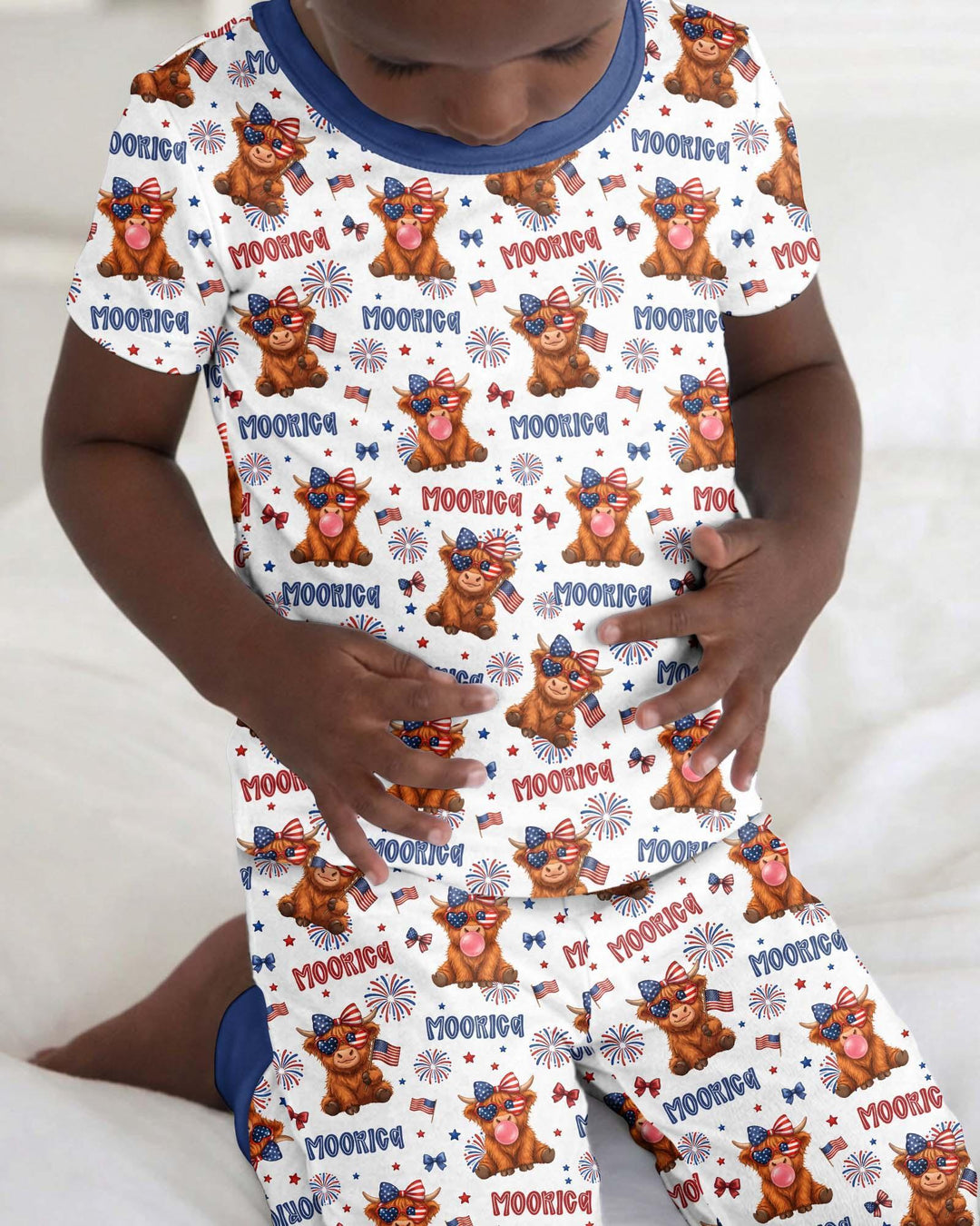 Zweiteiliges, kurzärmliges Pyjama-Set mit Marienkäfern