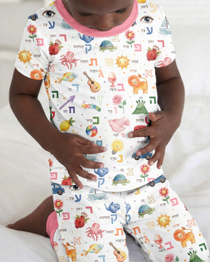 Zweiteiliges, kurzärmliges Pyjama-Set mit Marienkäfern
