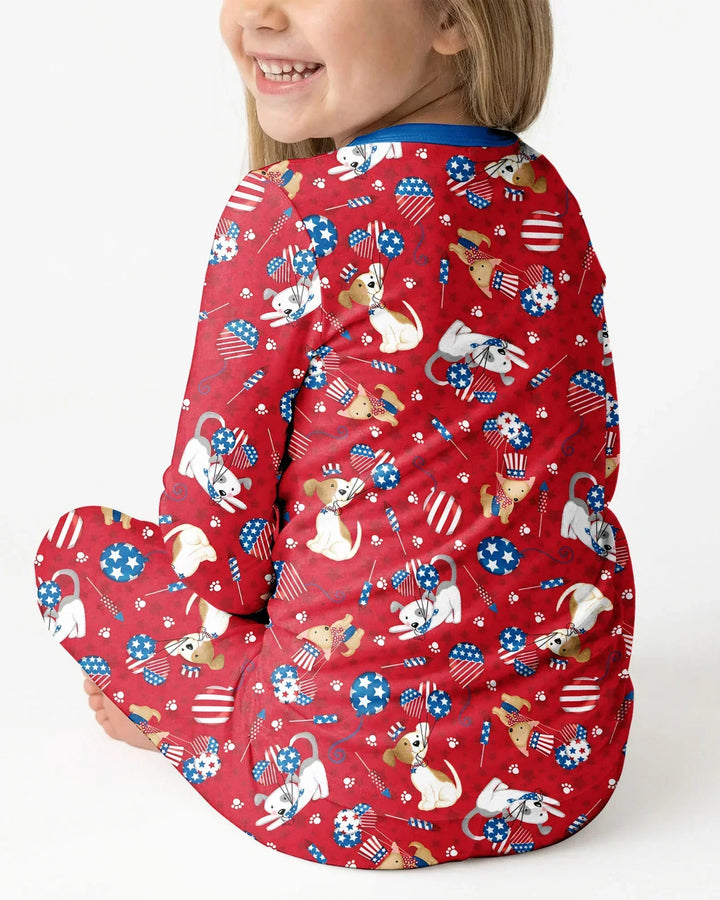 Zweiteiliges Langarm-Pyjama-Set mit Sommerfrüchten