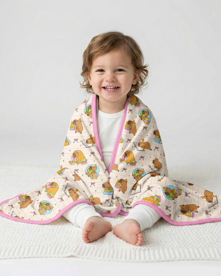 Sweet Study Capy Bamboo Blanket