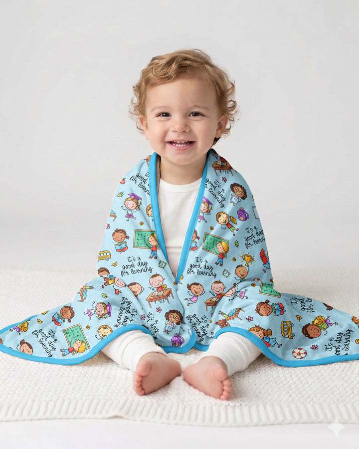 Little Learners Adventure Bamboo Blanket