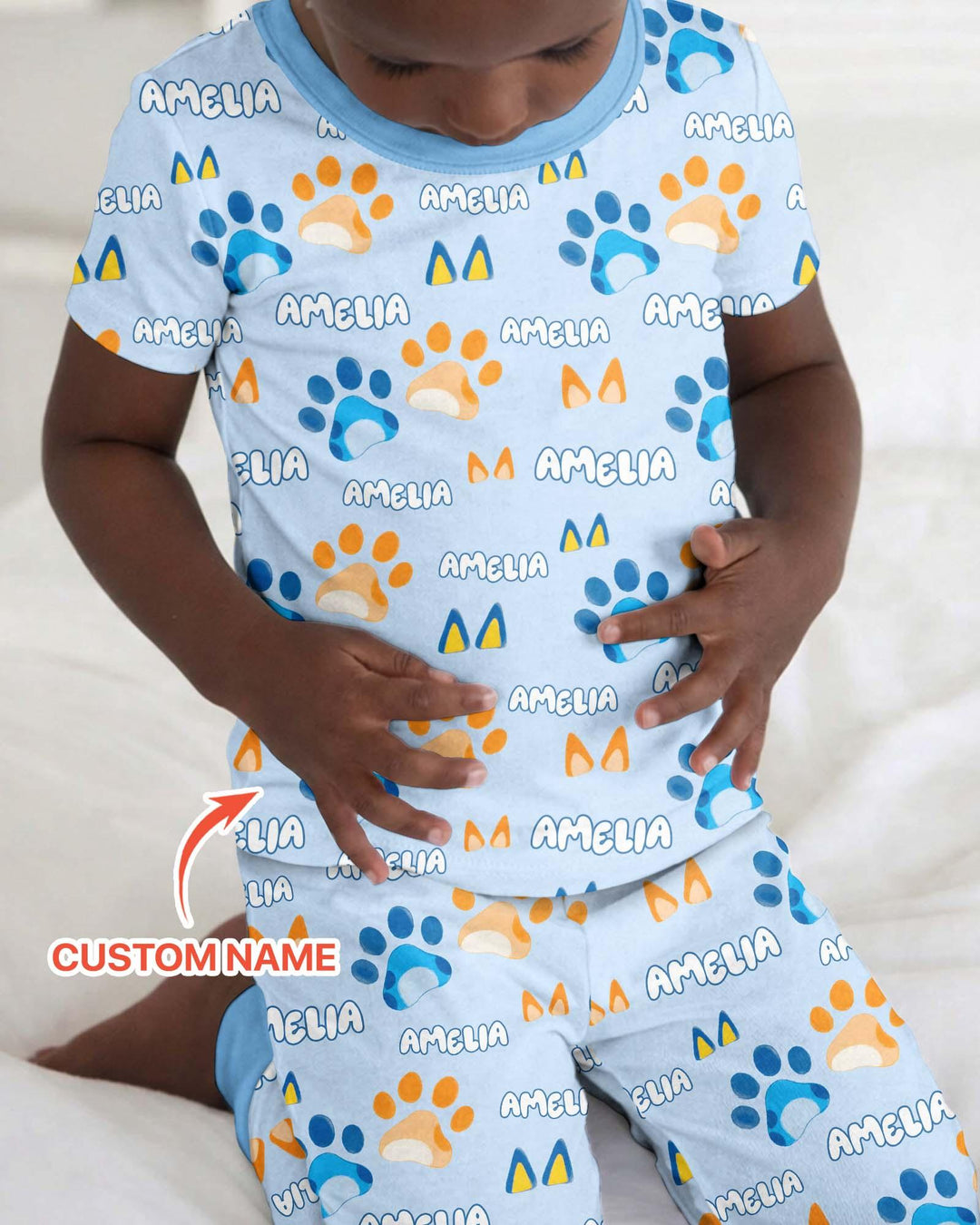 Zweiteiliges, kurzärmliges Pyjama-Set mit Marienkäfern