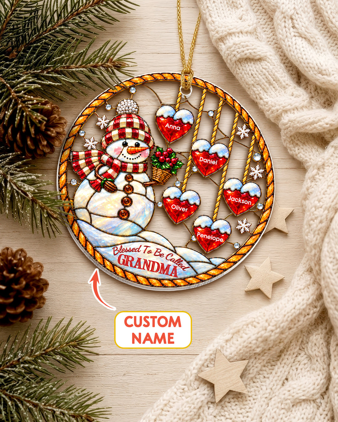 Blessed To Be Called Grandma/ Nana/.... - Personalized Acrylic Ornament