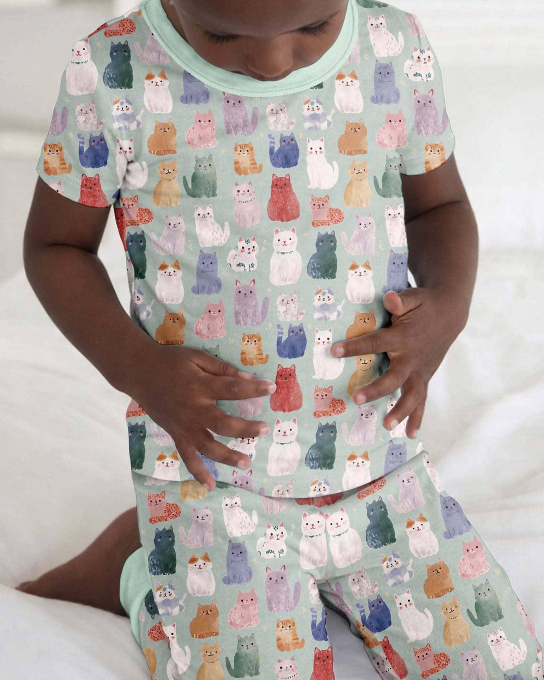 Zweiteiliges, kurzärmliges Pyjama-Set mit Marienkäfern