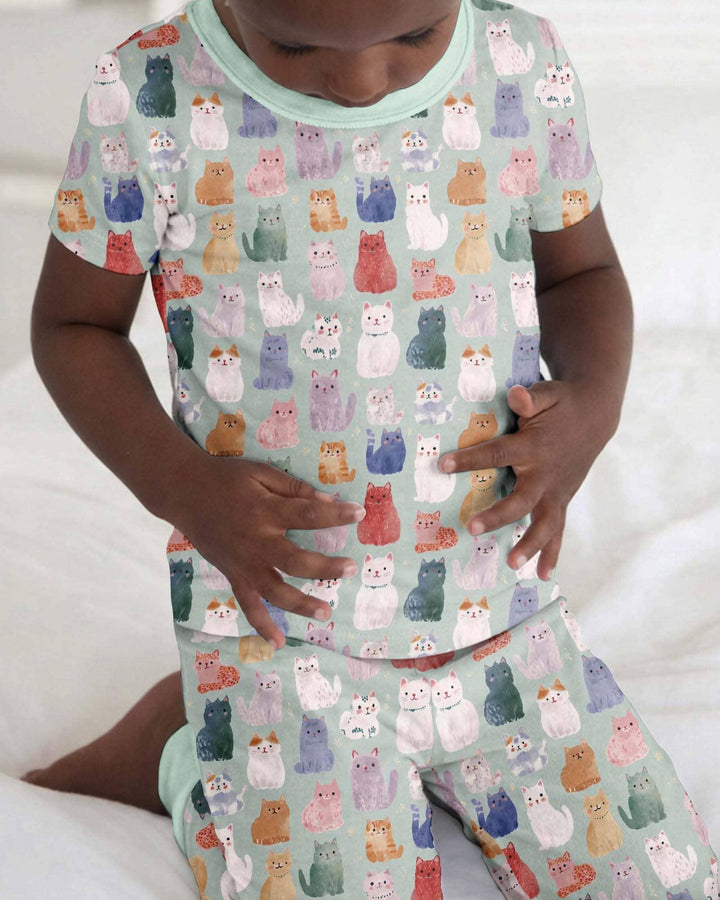 Zweiteiliges, kurzärmliges Pyjama-Set mit Marienkäfern