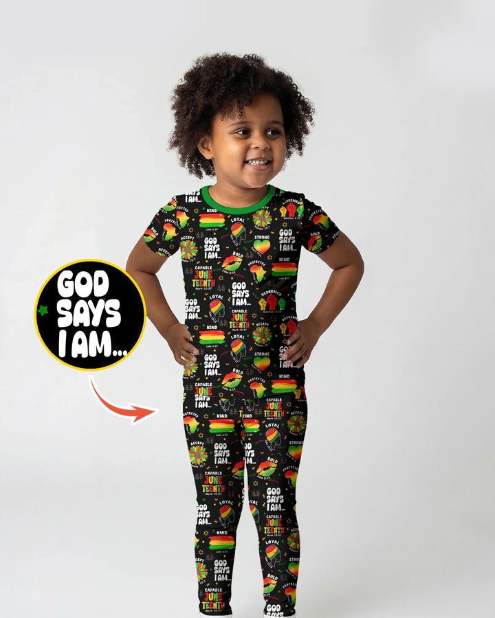 Zweiteiliges, kurzärmliges Pyjama-Set mit Marienkäfern