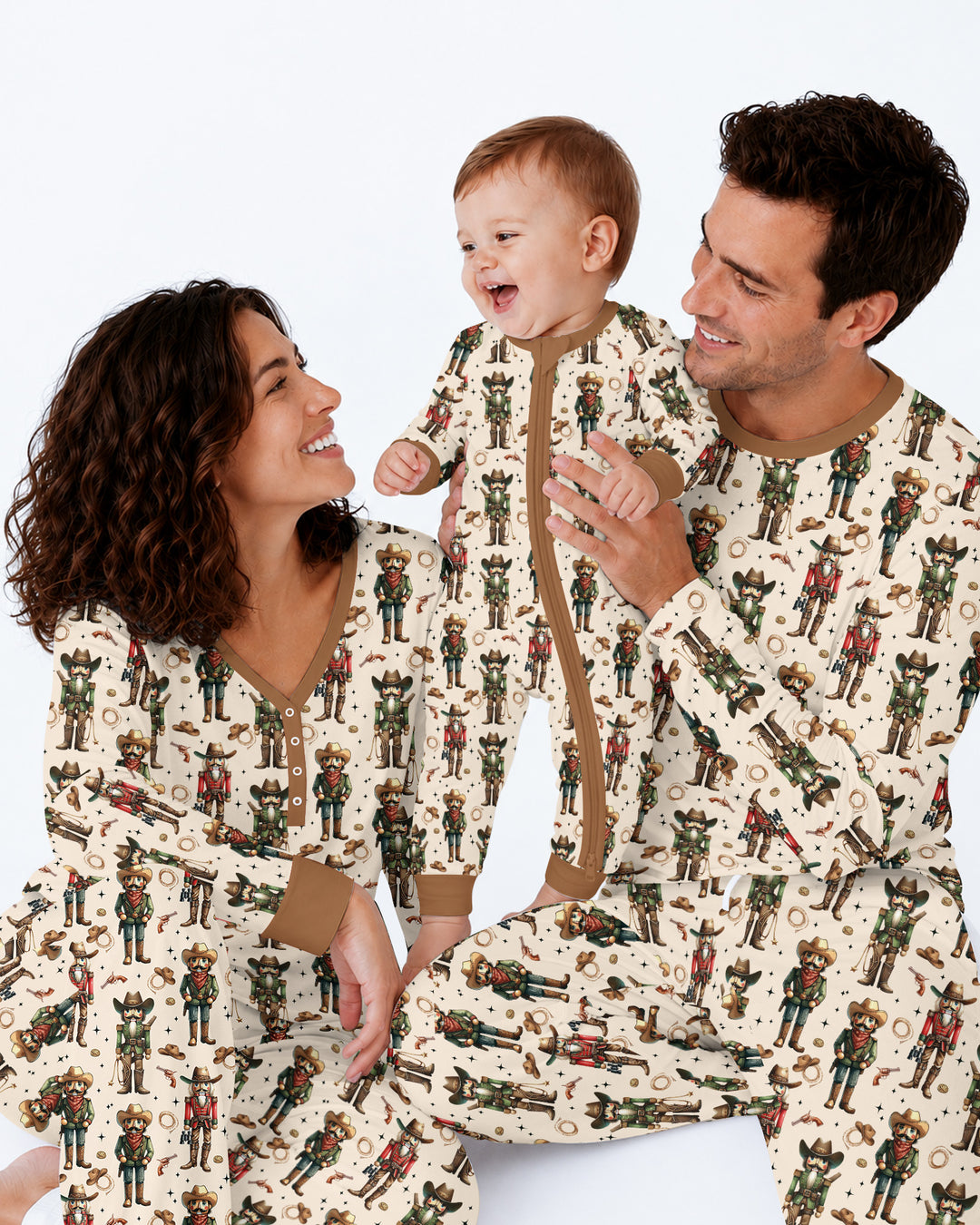 Western Christmas Cowboy Nutcracker Bamboo Men's Pajama Set
