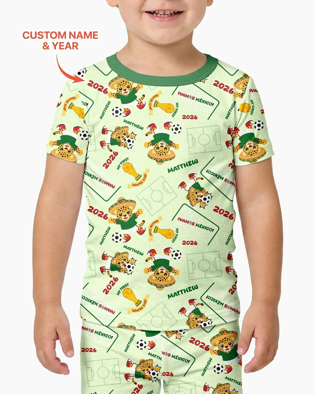 Zweiteiliges, kurzärmliges Pyjama-Set mit Marienkäfern