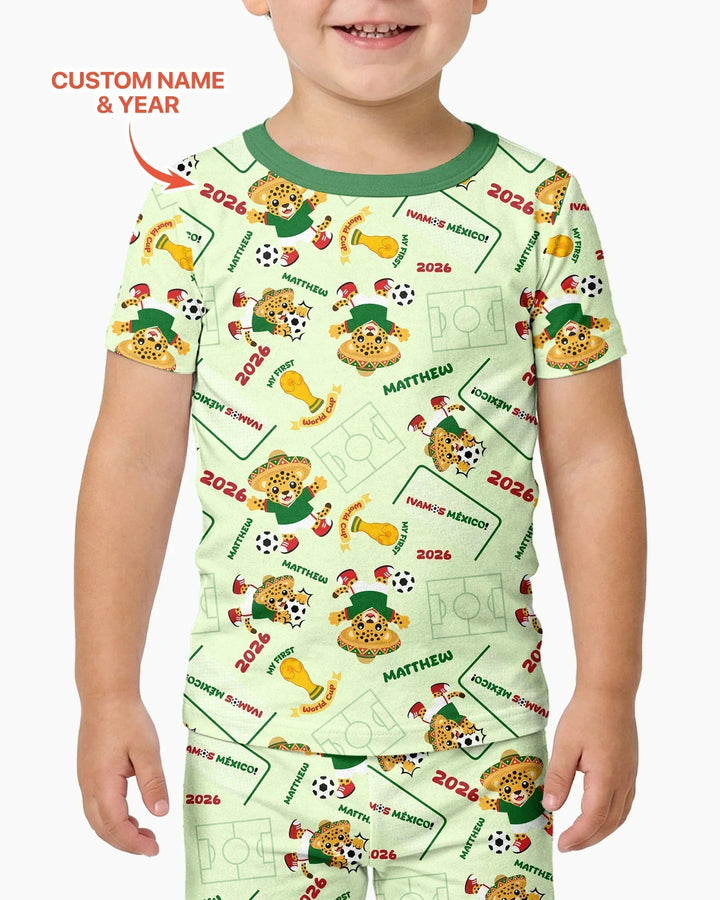 Zweiteiliges, kurzärmliges Pyjama-Set mit Marienkäfern