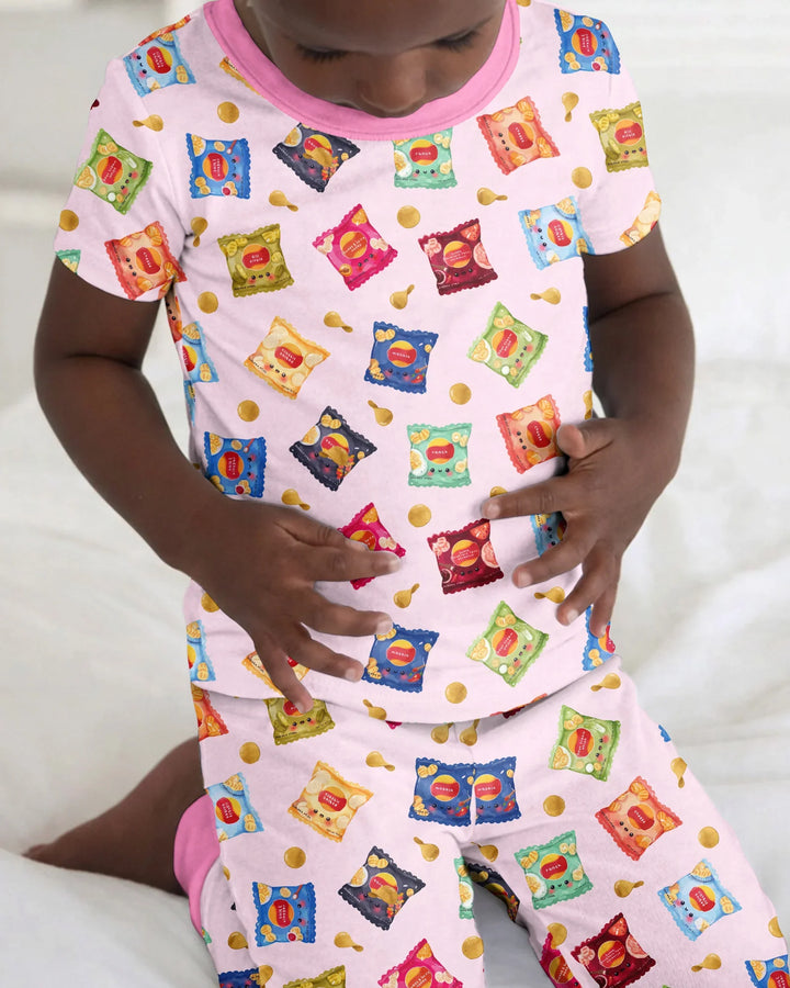 Zweiteiliges, kurzärmliges Pyjama-Set mit Marienkäfern