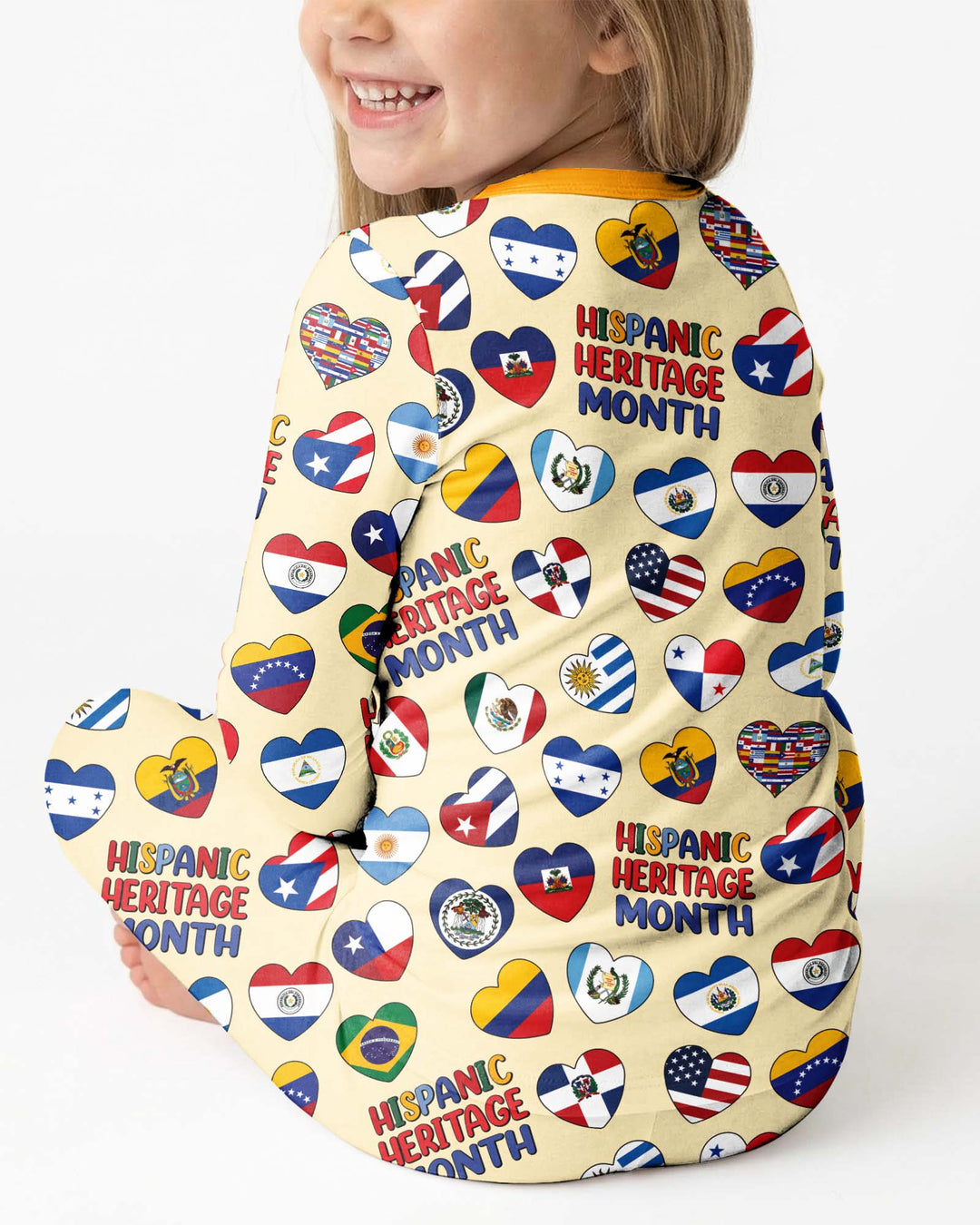 Country Flags Hispanic Heritage Month Bamboo Two Piece Long Sleeve Pajama Set