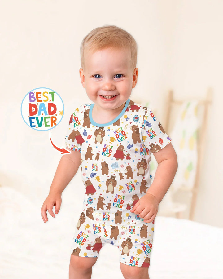 Zweiteiliges Pyjama-Set mit kurzen Ärmeln und Shorts im Sommer-Design