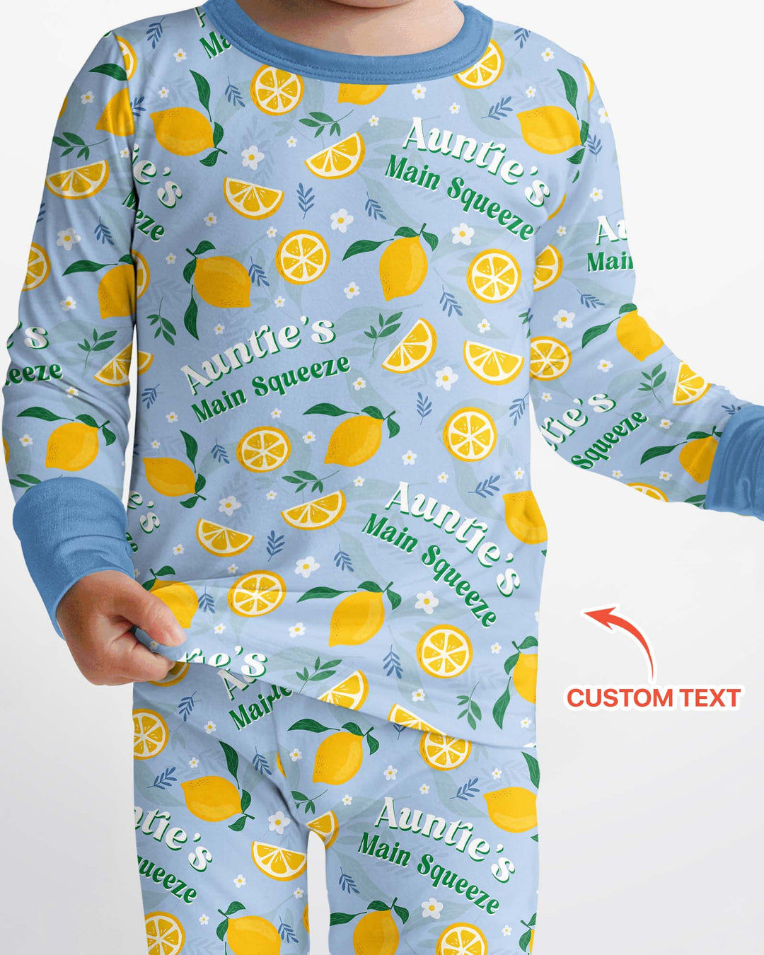 Personalized Family's Main Squeeze Bamboo Two Piece Long Sleeve Pajama Set