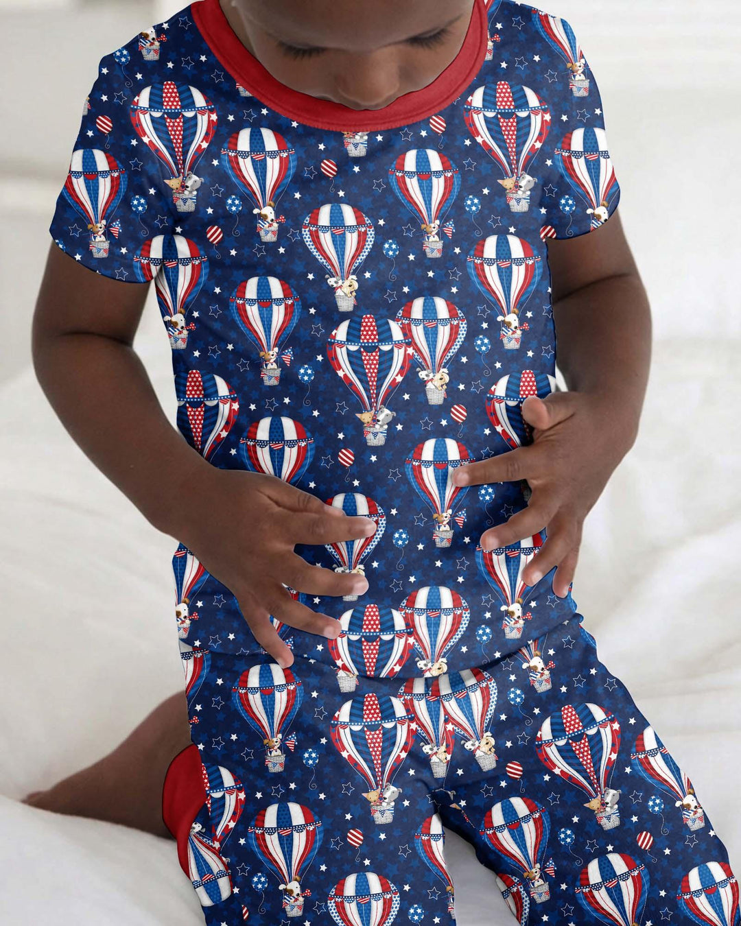 Zweiteiliges, kurzärmliges Pyjama-Set mit Marienkäfern