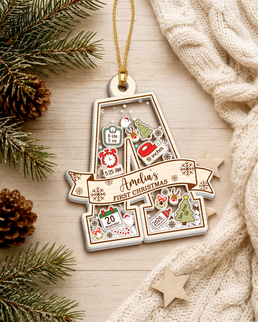 Baby's First Christmas Shaker Ornament