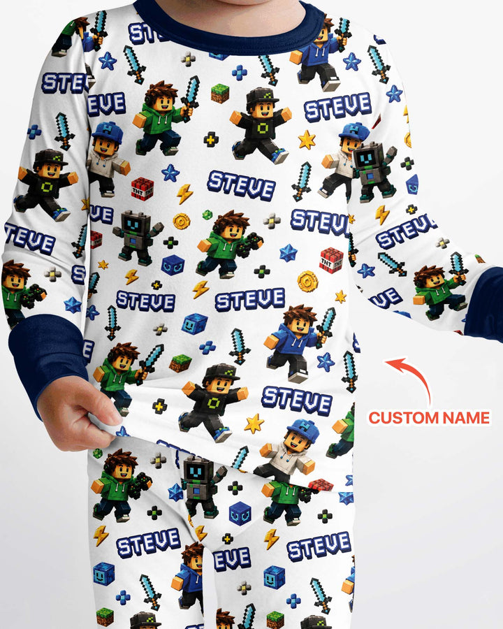 Playing Game With Me Bamboo Two Piece Long Sleeve Pajama Set