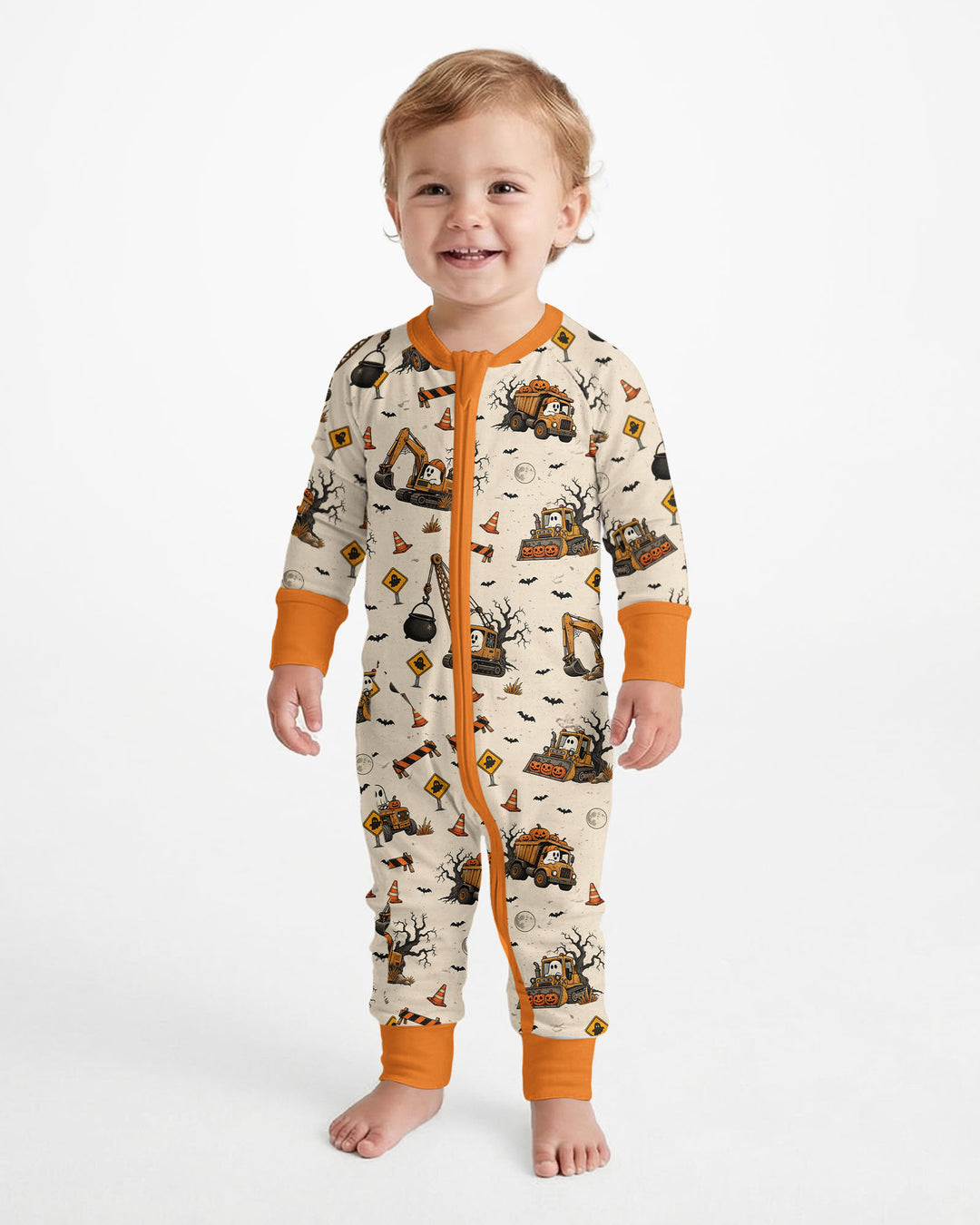 Halloween Construction Crew Ghost Bamboo Convertible Zippy