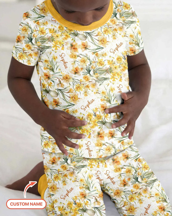Zweiteiliges, kurzärmliges Pyjama-Set mit Marienkäfern