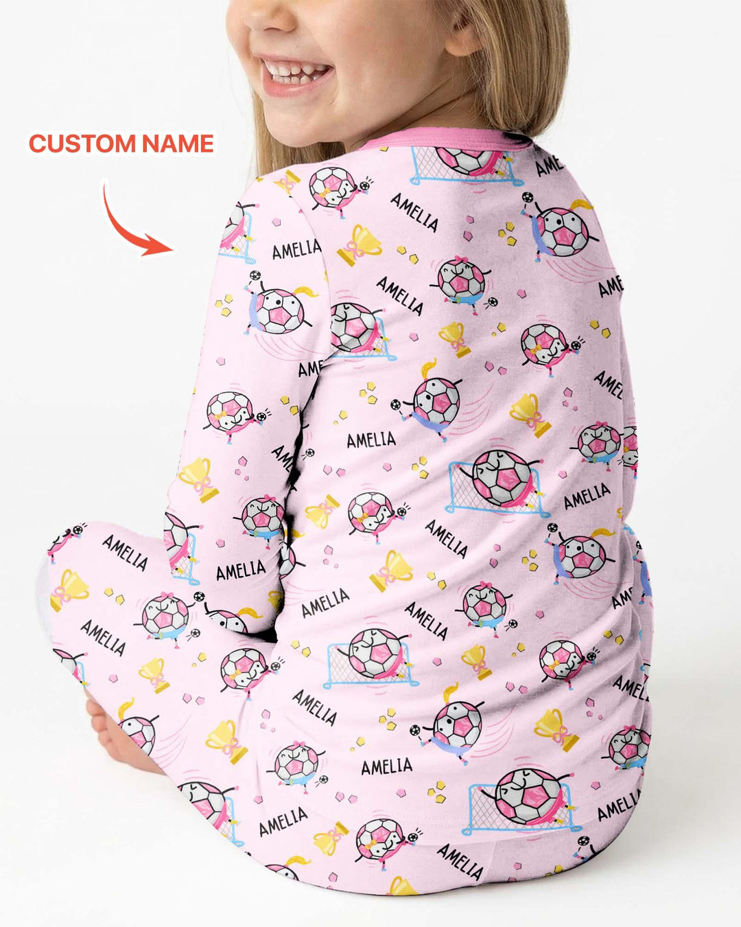 Zweiteiliges Langarm-Pyjama-Set mit Sommerfrüchten