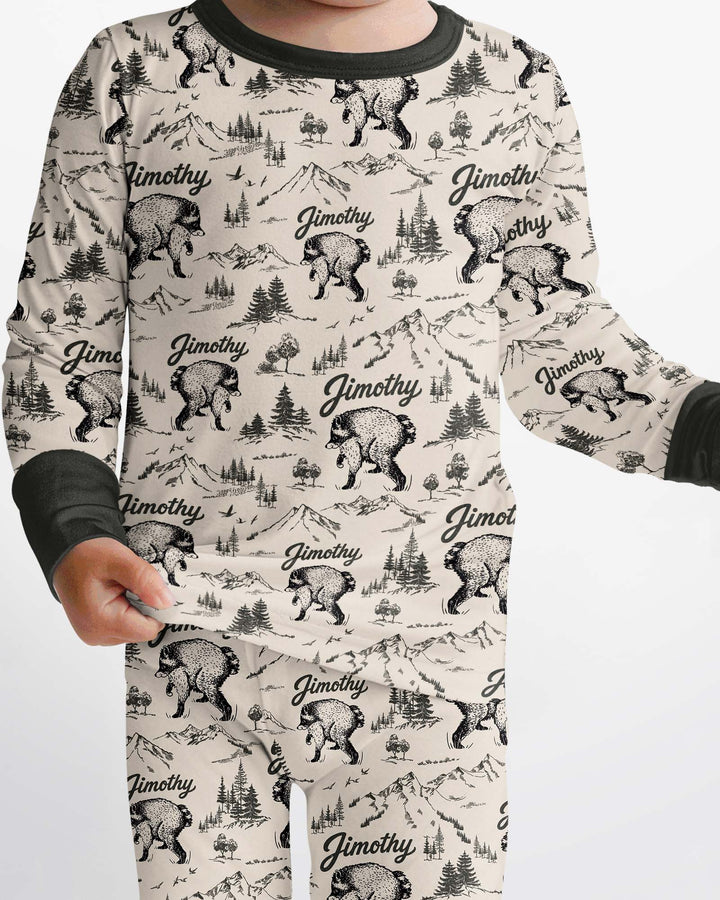 Zweiteiliges Langarm-Pyjama-Set mit Sommerfrüchten