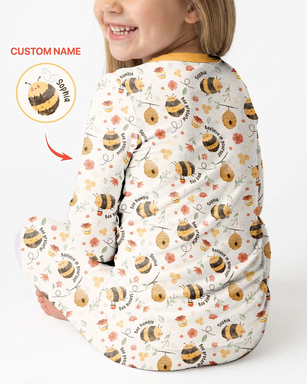 Zweiteiliges Langarm-Pyjama-Set mit Sommerfrüchten