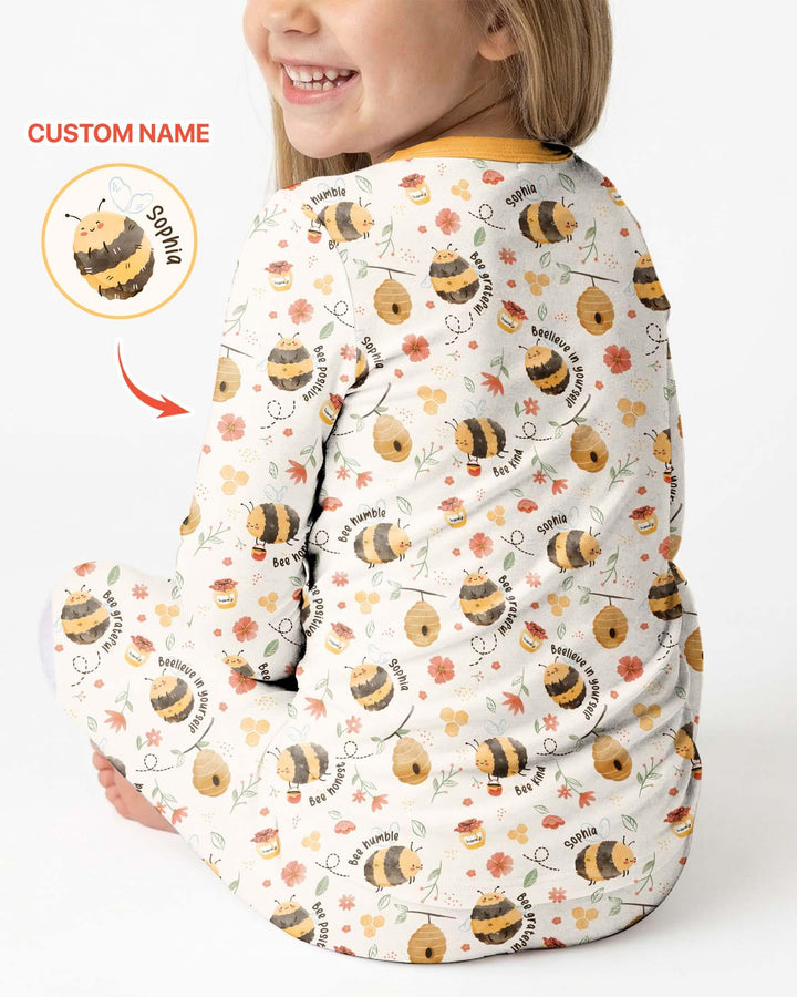 Zweiteiliges Langarm-Pyjama-Set mit Sommerfrüchten