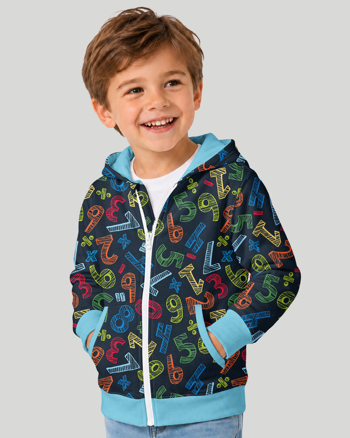 Math Doodles Bamboo Zip Hoodie