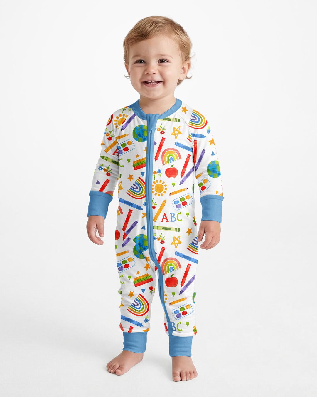 Gerippte Babykleidung mit individuellem Foto - Weich &amp; Skizzenhaft