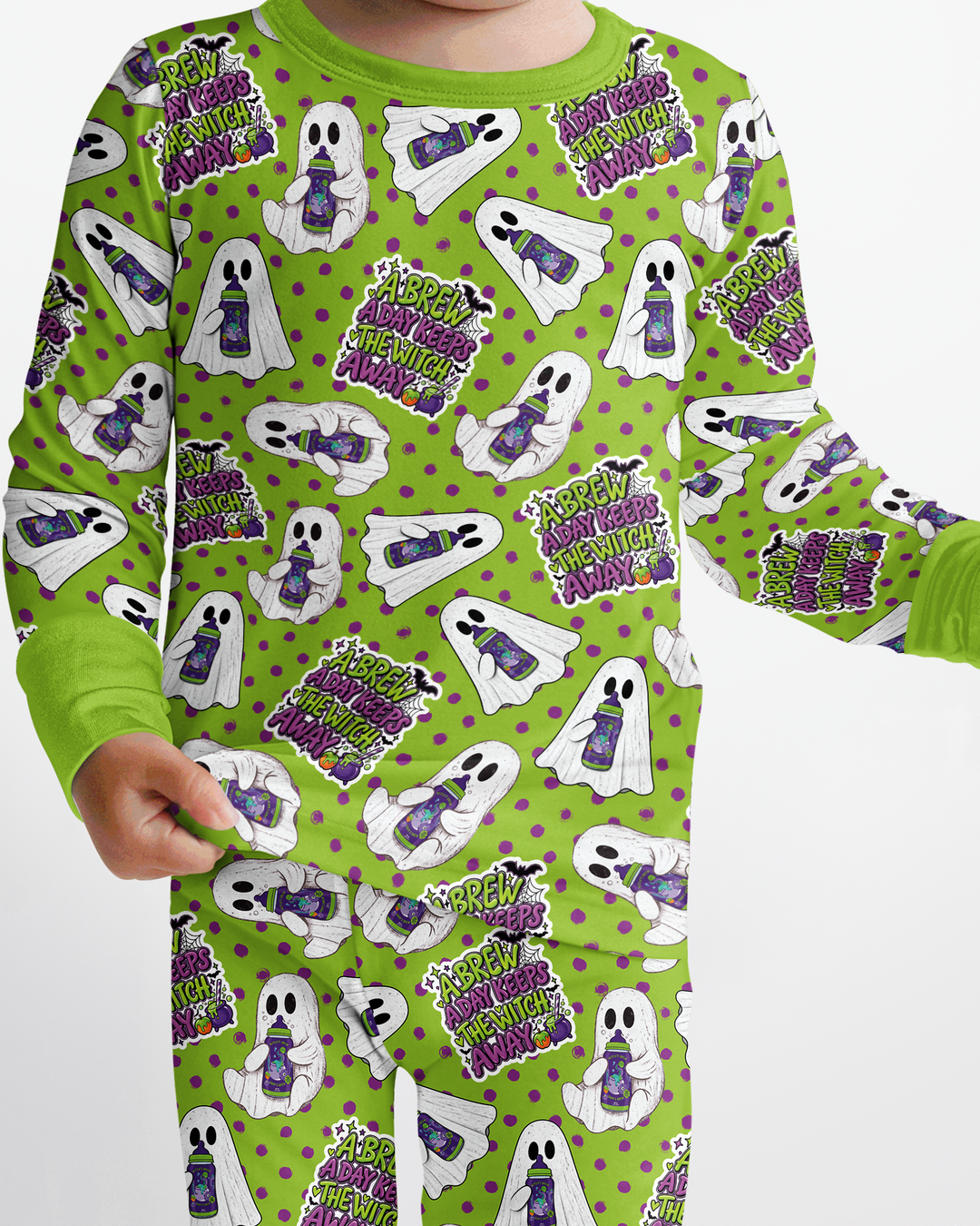 Boo Brew Ghosts Bamboo Two Piece Long Sleeve Pajama Set