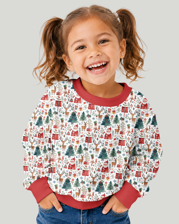 Christmas Tree Santa Bamboo Crewneck Sweatshirt