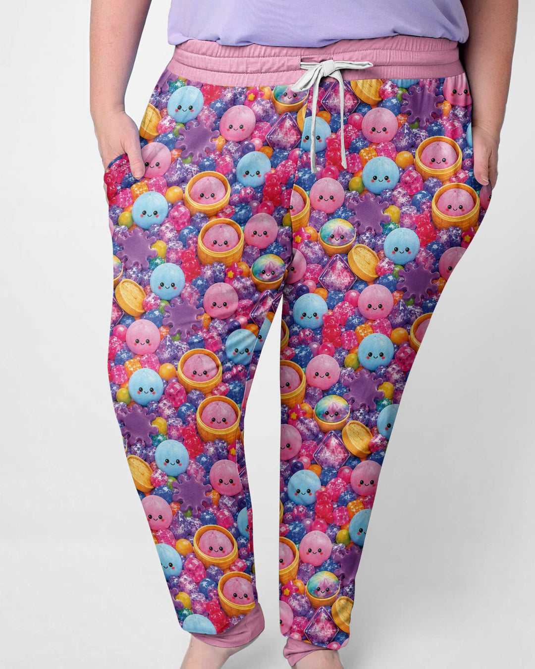 Rainbow Glitter Dumplings Bamboo Women Pajama Set