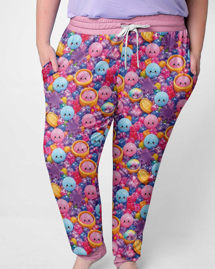 Rainbow Glitter Dumplings Bamboo Women Pajama Set
