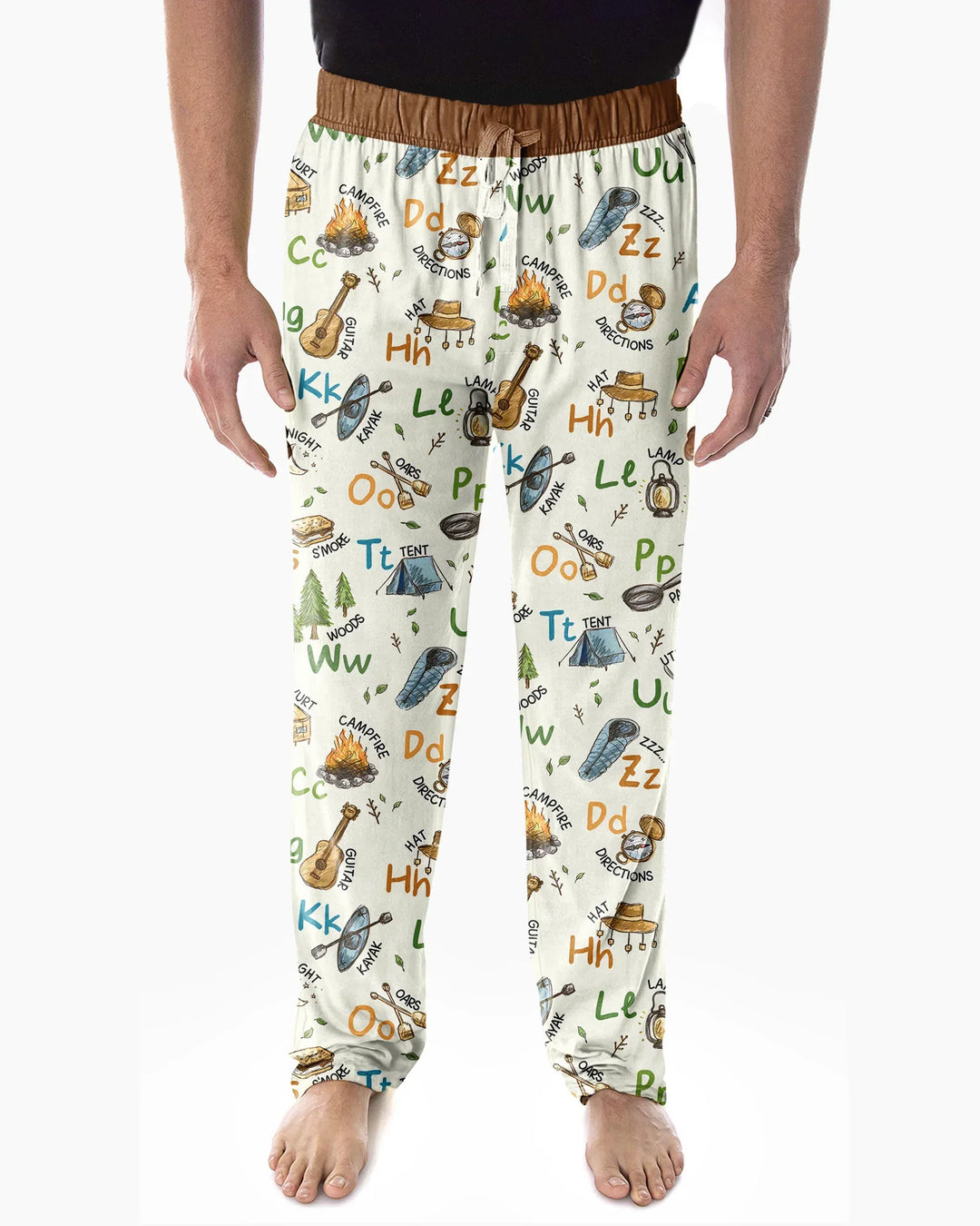 Adventure Alphabet ABCs Summer Camp Bamboo Men's Pajama Set