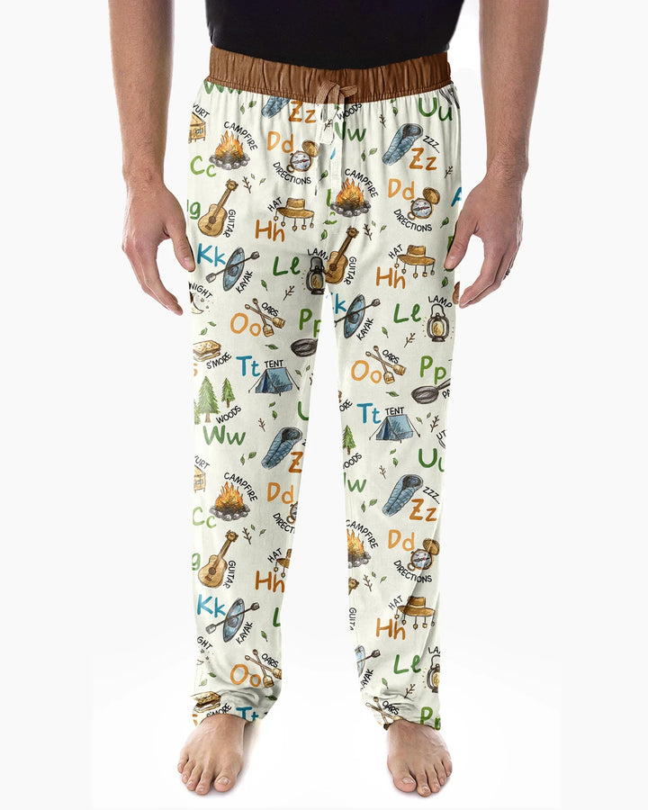 Adventure Alphabet ABCs Summer Camp Bamboo Men's Pajama Set