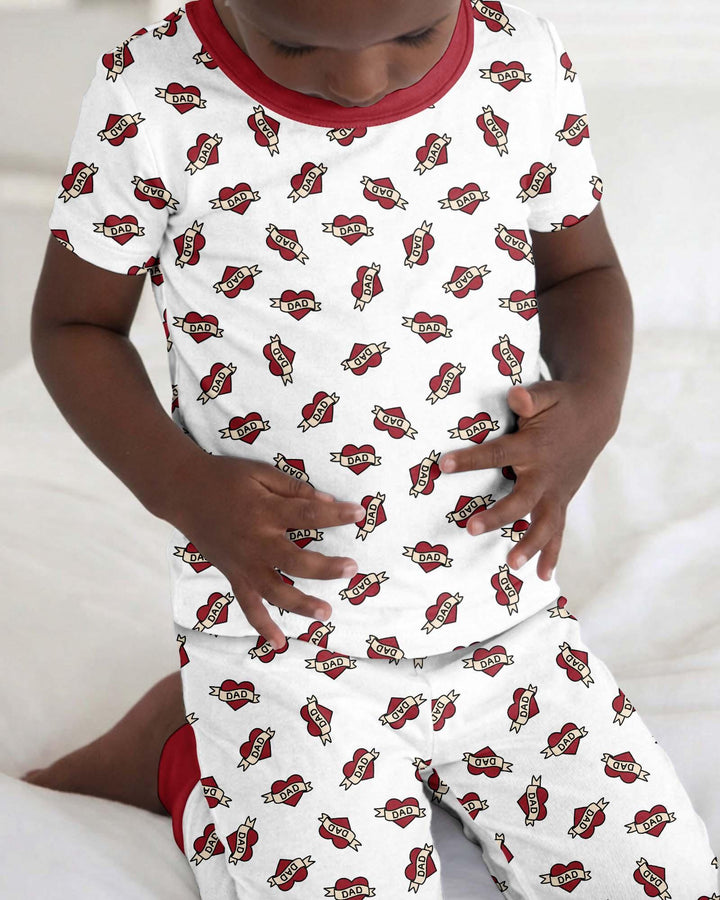 Zweiteiliges, kurzärmliges Pyjama-Set mit Marienkäfern